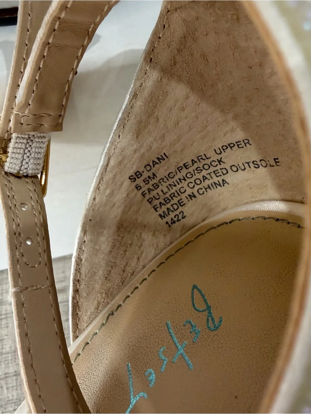Betsey Johnson Ivory Pearl Embellished Ankle Strap Heels